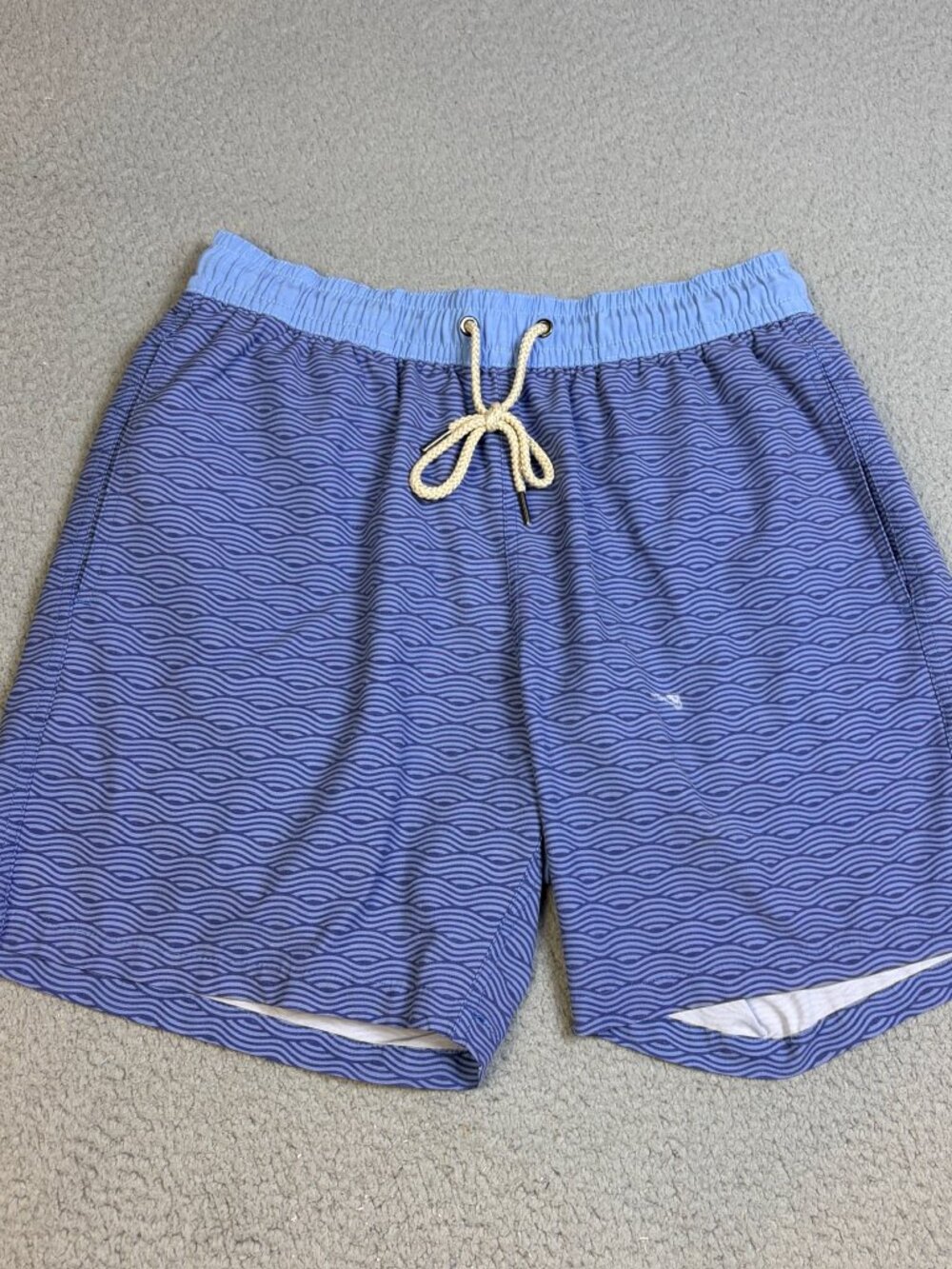 Fair Harbor Swim Shorts Trunks Mens Large Blue Drawstring Lined Beach Pool Surf